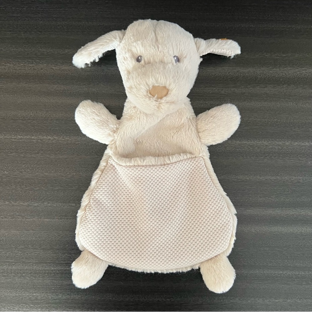 Steiff Cuddly Friends Lovey Puppy Dog With Pocket Plush 12" Baby Security Toy